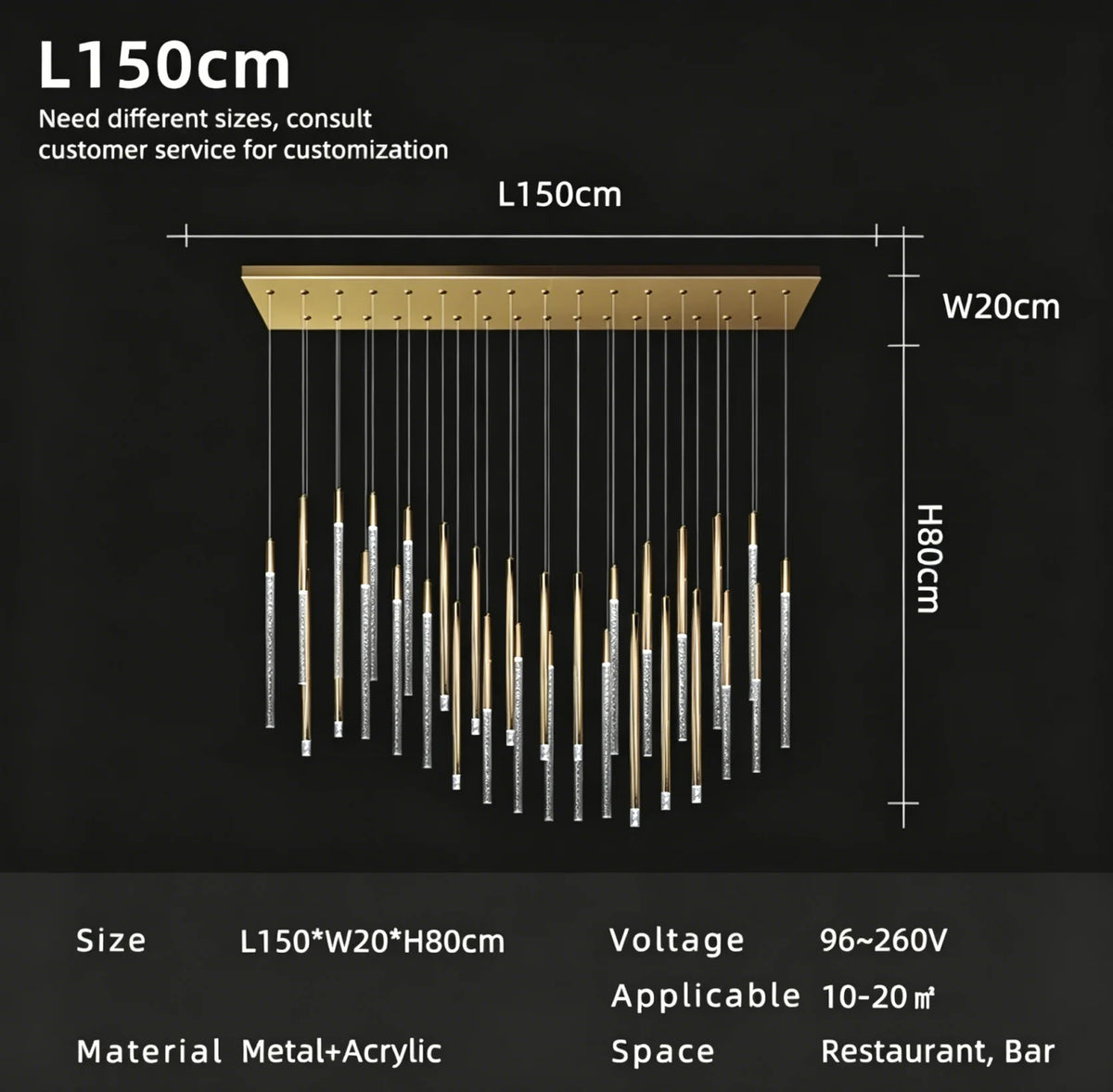 lampe suspendue moderne or cristaux transparents 80cm led 3000k chambre salon