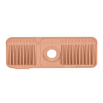 support vaisselle évier adhésif rose clair gris clair rayures verticales moderne rapide drainage silicone