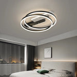 Luminaire LED moderne pendentif noir blanc géométrique 20+LED 3000lm chambre salon