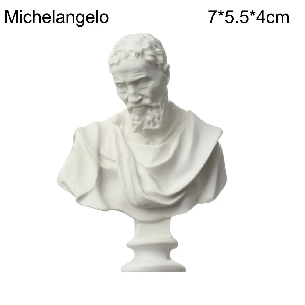 buste sculptural résine blanc détails antiques classiques décoration intérieure alexander beethoven athena chopin