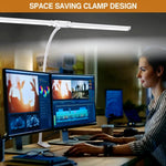 lampe led double tête réglable moderne serre tête flexible blanc noir minimaliste