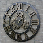Finition or et argent marbrée de l'horloge industrielle