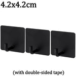porte serviettes adhésifs salle bain argenté noir moderne minimaliste rangement