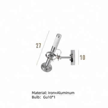 lampe murale moderne articulée argentée éclairage cuisine chambre 60 249 lumens led gu10 adaptable