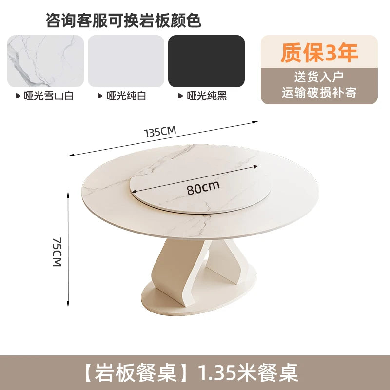 table manger ronde blanche moderne chaises minimaliste intérieur bois blanc