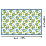 nappe table méditerranéenne motifs floraux citrons ronde rectangulaire printemps été mariage décoration provençale assiettes