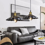suspension lumineuse industrielle vintage filaire réglable blanc noir doré