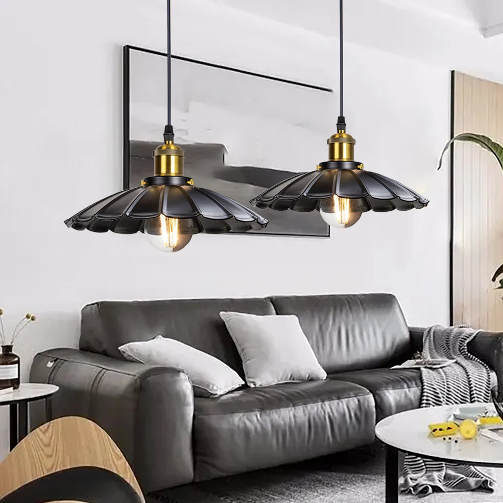 lampe suspendue vintage blanc doré émail brillante chambre salon étude
