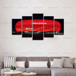 toile d'art moderne bayern munich paysage rouge noir contemporain sans cadre imprime toile