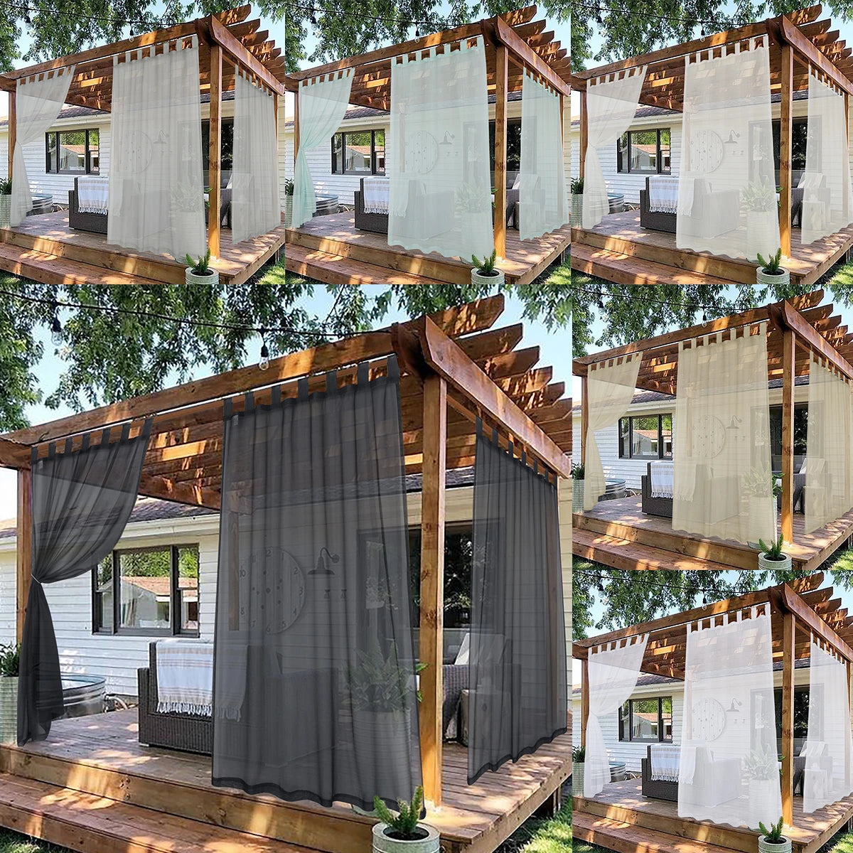 Installation facile du rideau de terrasse avec onglet supérieur