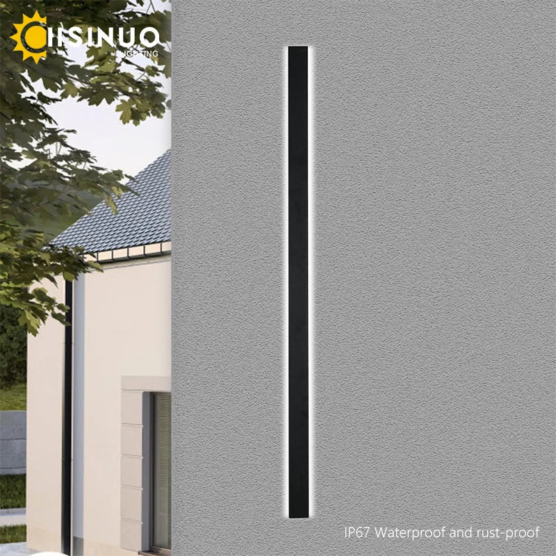 lampe murale led contemporaine noire ip67 gradation 10 100 étanche fixation