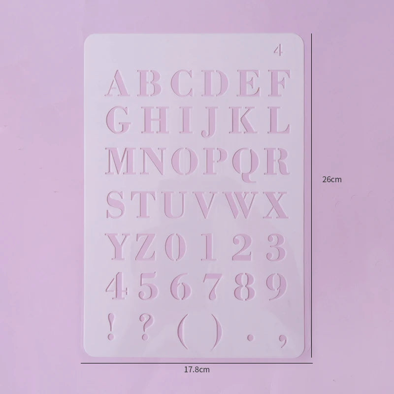 moule décoration gâteau alphabet numérique transparent lettres chiffres ponctuation respectueux environnement