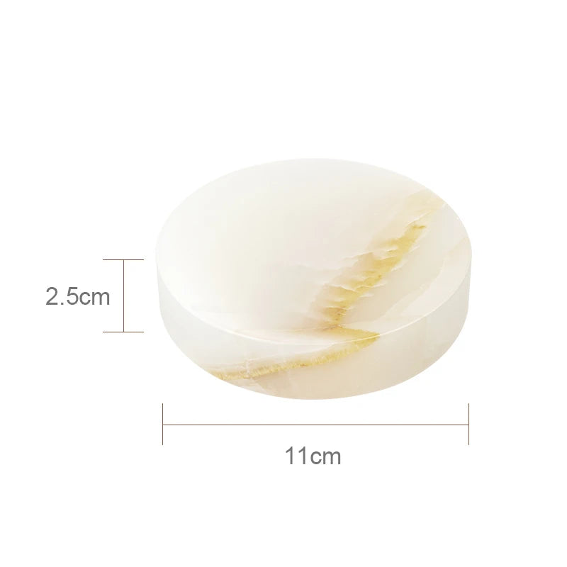 ensemble accessoires salle bain marbre blanc onyx distributeur savon plateau pot brosse dents