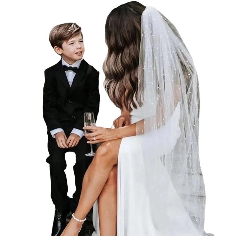 voile mariée classique blanc opacité monocouche bord coupé accessoire mariage femme adulte