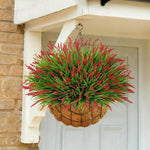 plantes artificielles rouge vert violet fleurs cônes feuilles modernes extérieur intérieur décoration maison chambre