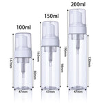 flacons savon liquide transparents moderne 100ml 150ml 200ml set 30 pièces Pompe pression rechargeable