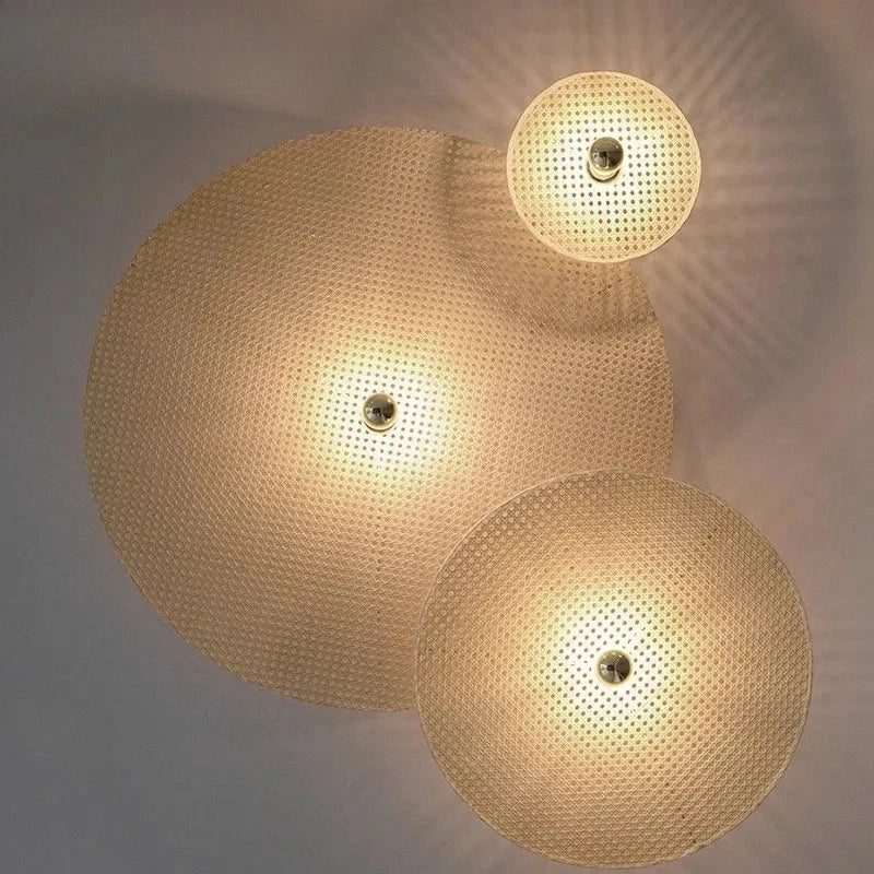 disques decoratifs perfores modernes rotin noir beigeclair begefoncé opacité mur