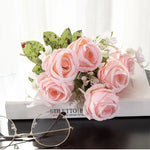 bouquet artificiel roses classique romantique intérieur mariage anniversaire baby shower