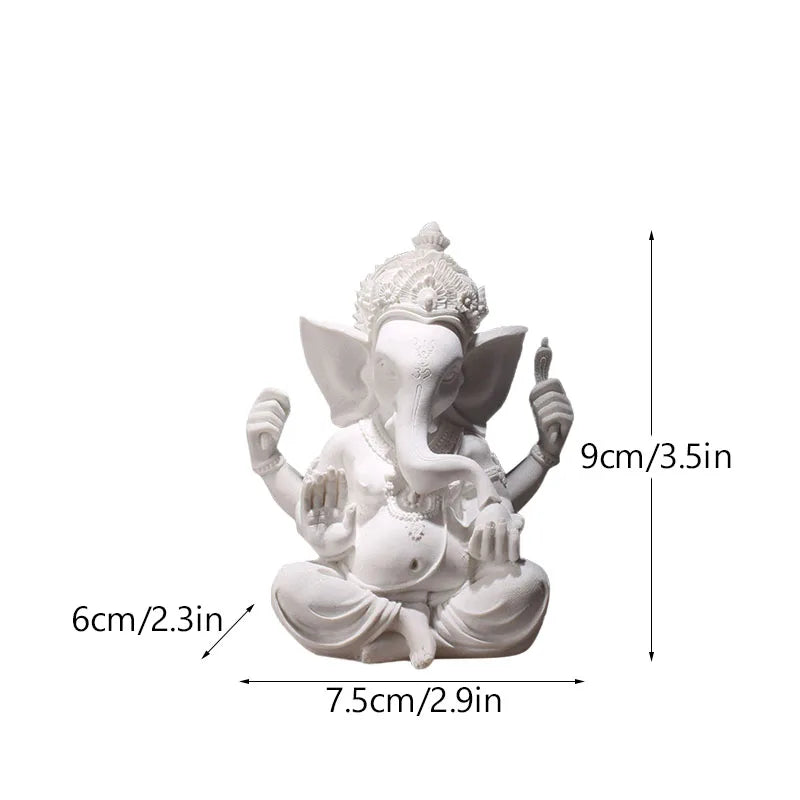 statues religieuses détaillées dorures blanc classique opalescent ornements hindouisme feng shui décoration maison