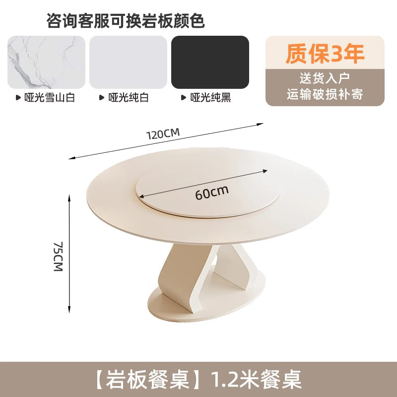 table manger ronde blanche moderne chaises minimaliste intérieur bois blanc