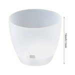 pots fleurs modernes transparents plastique grille tailles adhésif support fleur couvercle