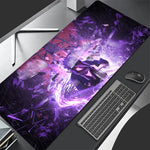 tapis souris anime personnages violet noir abstrait xxl gaming