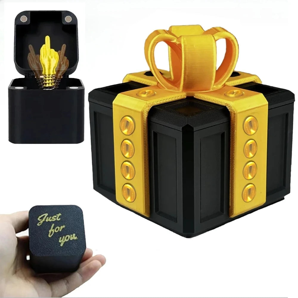 boîte cadeau noire moderne vis ruban doré boutons clé bavette bande maintien festoonnée occasionnelle