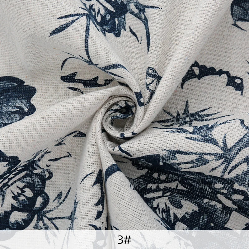 tissu imprimé fleurs classique coton polyester 150cm largeur DIY sacs coussins nappes rideaux vintage
