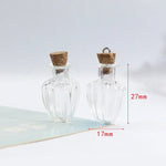 mini vases verre transparents rayures classiques bouchons colorées deco diy salon poupée accessoire artisanat