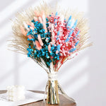 bouquet fleurs artificielles roses pampas boho décoration maison anniversaire valentin