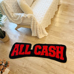 tapis acrylique antidérapant lettres relief moderne noir rouge intérieur extérieurversible lavage machine main