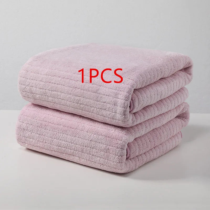 serviettes bain microfibre absorbantes rayées gris rose orange rouge bleu rapide séchage moderne confortables