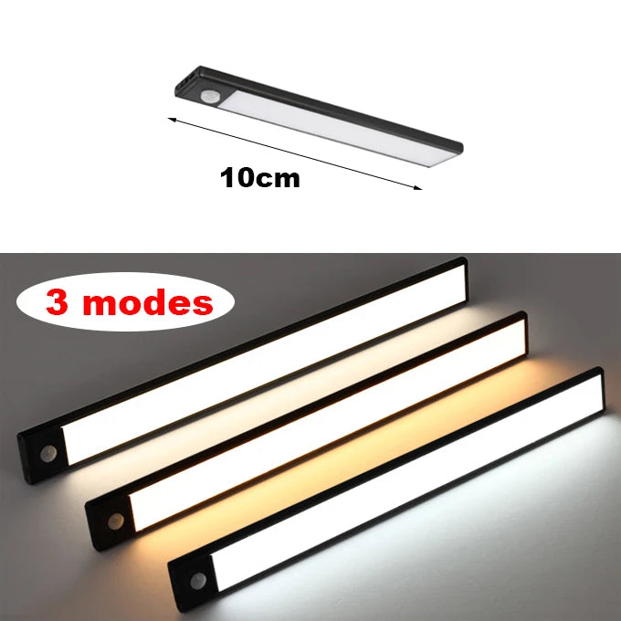 lampe led rechargeable détecteur mouvement aimants couleurs blanc beige noir moderne minimaliste