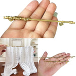 rideau blanc classique rayures geometrique tringle plastique miniature poupée accessoire maison jouet