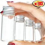 bouteilles verre transparentes modernes 5ml 7ml 10ml 12ml bouchons métalliques échantillons bijoux
