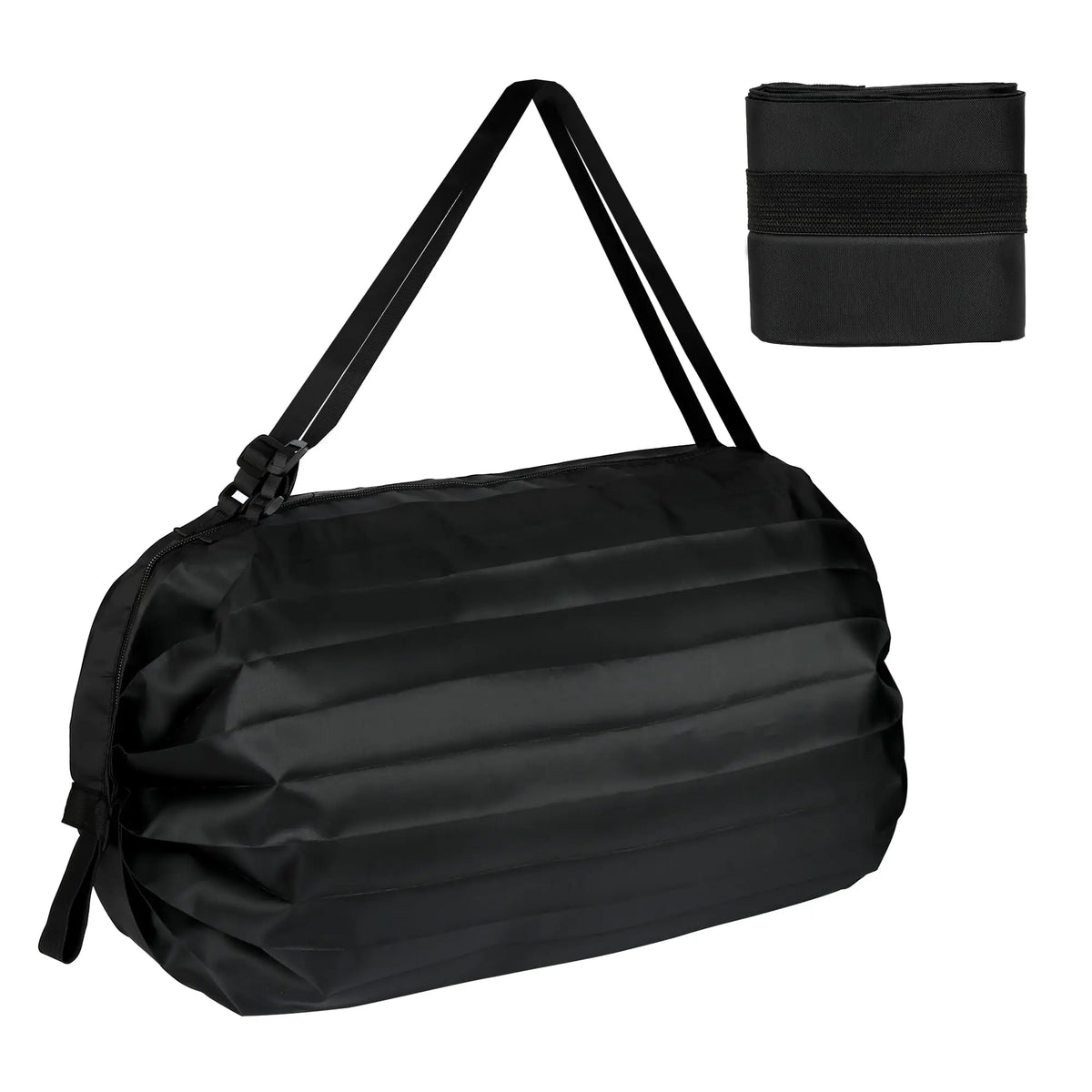 sac sport pliable noir bleu marine camouflage rayures horizontales élastiques poignées détachables modulaire durable