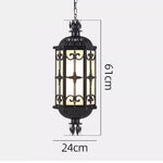 lampe suspendue classique vintage ornements floraux verre translucide éclairage extérieur ip55 aluminium noir