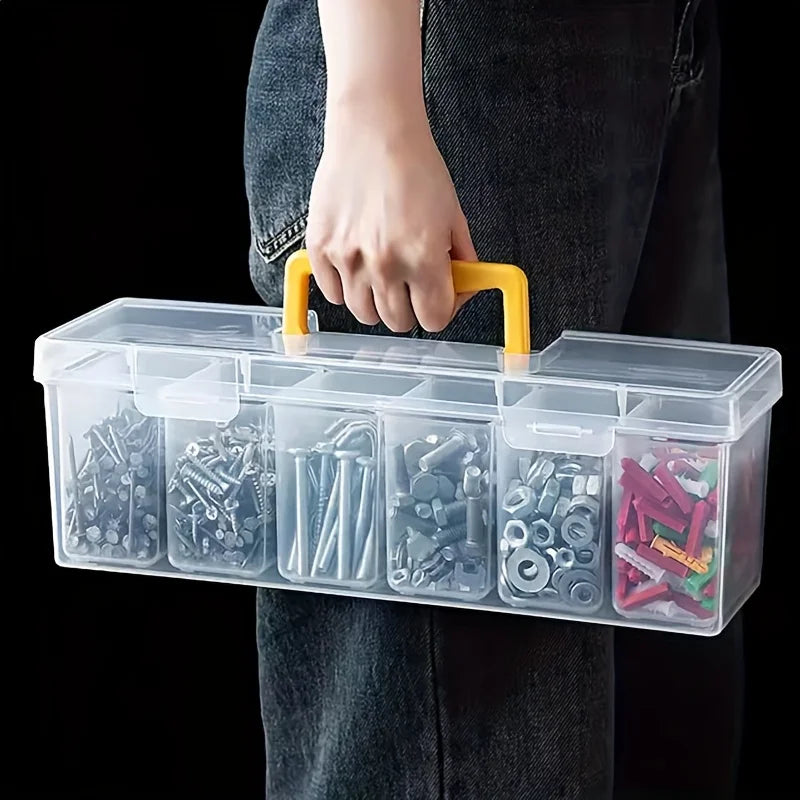 boîtes transparentes rangement outils vis clous écrous compartiments organisateur utilitaire multifonctionnels toolbox