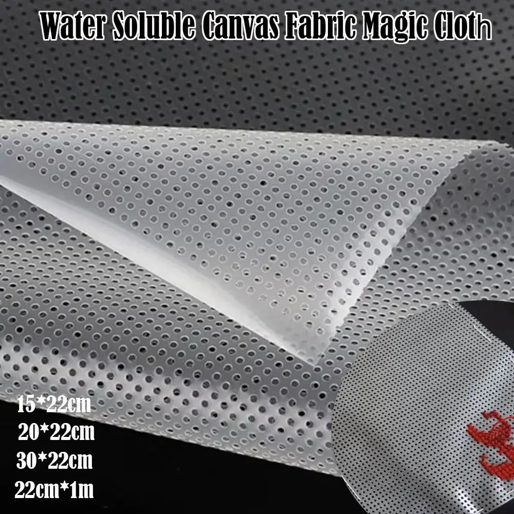 toile broder coton blanche grille points adhésif broderie double face kit motifs dessin animé