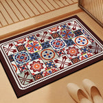 tapis sol multicolore patchwork moderne motifs géométriques floraux salle bain lavable machine absorbant