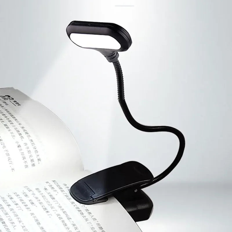 lampe lecture portable led pince noir moderne étudiant sans fil rechargeable chambre