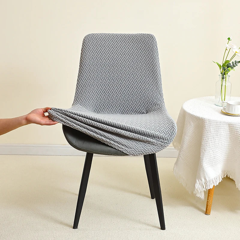 chaises modernes tissu motifs géométriques beige gris bleu opaques extensibles mariages banquets