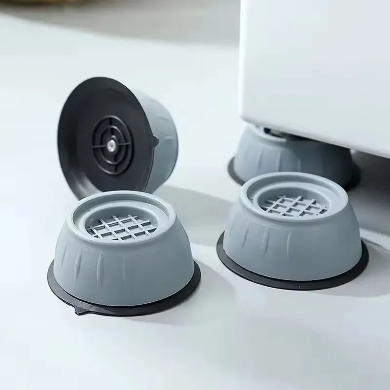 pieds protection machine laver réfrigérateur meubles anti vibration adhésifs gris clair robustes ventilation 5cm