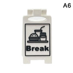 plaque signalisation humour clips texte imprimé travailler moderne blanc rouge