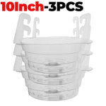 plateau suspendu cache pot transparent moderne pot fleurs crochets métalliques pratique 10 12 pouces