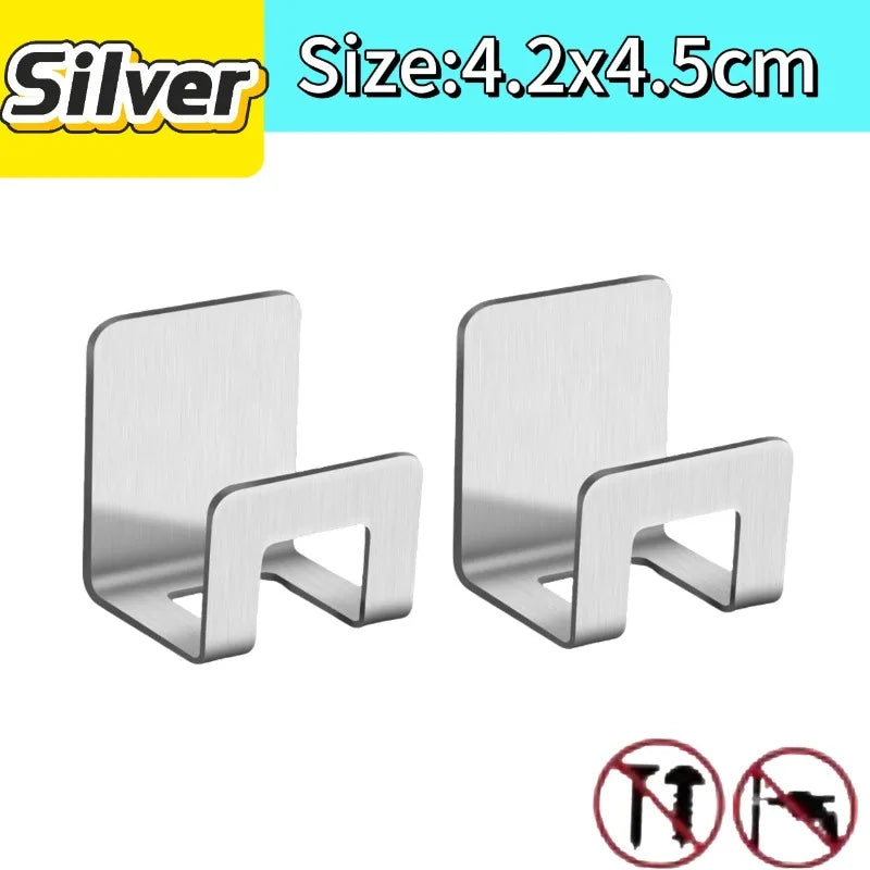 support rangement universel moderne adhésif argenté noir couteaux grattoir ciseaux brosse planche découpe couvercle