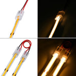 connecteurs led transparents clips 5mm 8mm 10mm bande lumineuse co2pin sans soudure 12v 20v