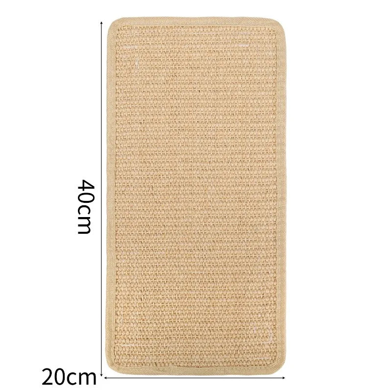 tapis gratter sisal beige clair adhésif texture tissée moderne protection chats