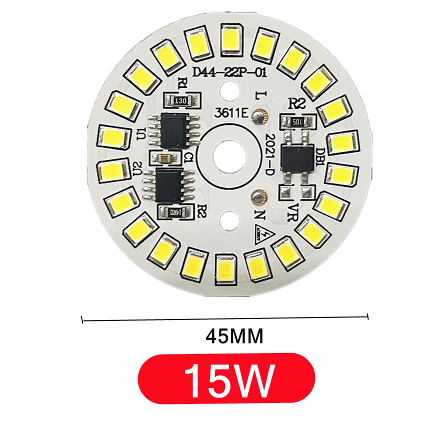 puce led 3w 5w 7w 9w 12w smd 2835 ac 220v 240v blanc froid