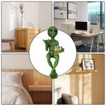 statuette extraterrestre verte moderne statuette bière adhésif intérieur extérieur ornement art contemporain adultes